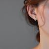 French Temperament Shell Double-layer Earrings, Japanese and Korean Simple Niche Light Luxury High-end Stud Earrings