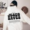 Толстовка Jesus Saves Христианская графическая толстовка Женская толстовка с круглым вырезом с библейскими стихами Вера Топ Повседневные топы