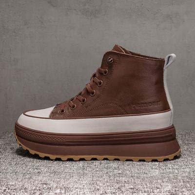 Сапоги на высокой платформе, обувь из искусственной кожи, женские сапоги на платформе высотой 7 см, черные, белые, ботильоны на платформе для женщин и девочек, новинка 2024 г.