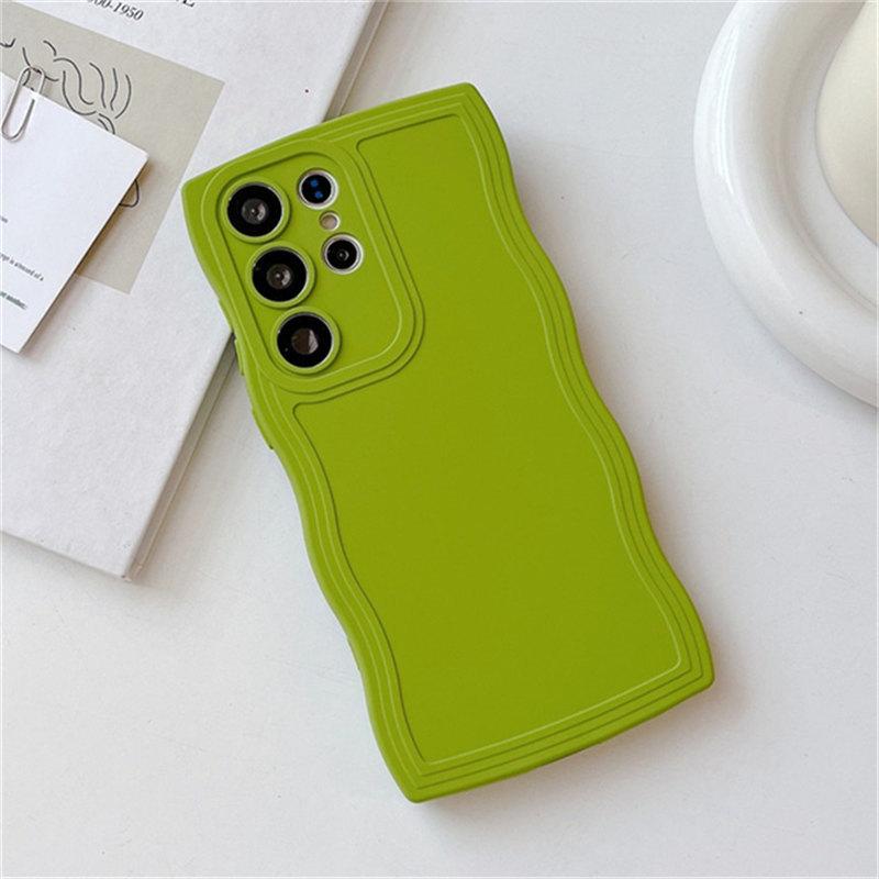 Симпатичный чехол с волнистыми краями для Samsung S23 Ultra S22 S21 Plus S20 FE ярких цветов