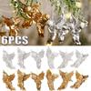 6Pcs Christmas Tree Hanging Gold Silver Angel Dolls Pendant Christmas Decoration For Home Kids New Year Gifts Ornament