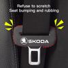 BEVX4 For New Skoda Octavia Kodiaq Fabia Safety Belt Buckle Cover for Anti-collision and Anti-scratch Protection Leather Cover lmjp0