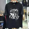 Новая винтажная модная уличная одежда для мужчин и женщин Американский Hogan Халк Хоган Черная футболка с принтом Хлопковая футболка Унисекс