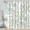 Digital Printing Shower Curtain Waterproof And MildewProof Curtain Watercolor Flower Flower Plant Flower Ben Bathroom Partition Free Punching