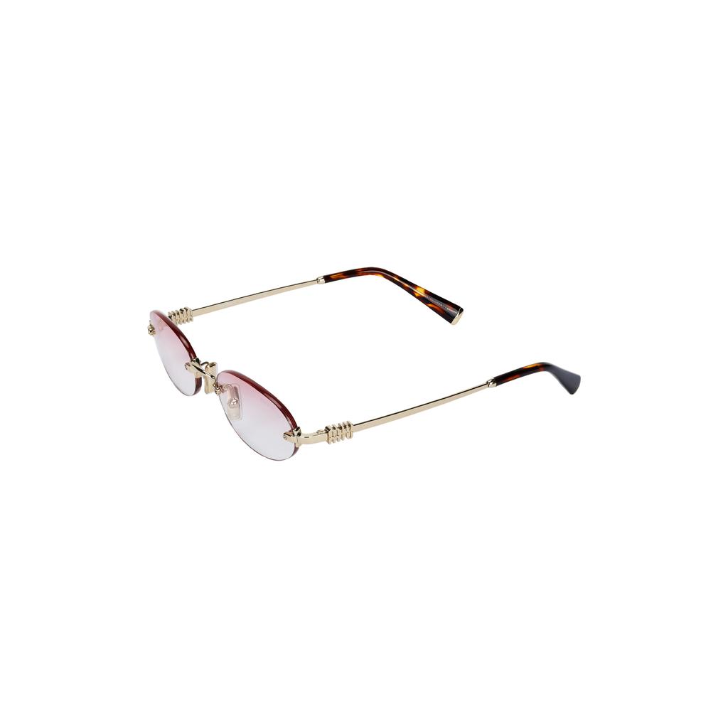 Miu Miu Gradient Design Oval Sunglasses Unisex sunglasses Gold SMUA54_EZVN_FE70O_C_051