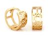 Gold Earrings 375 Openwork Wide Hoops with an English Clasp