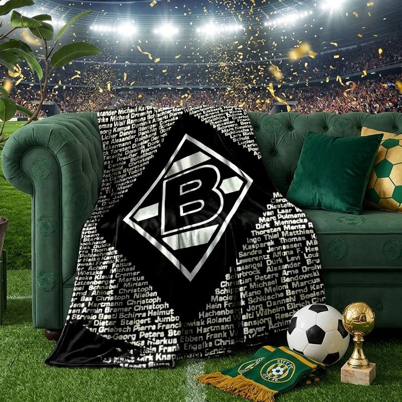 Green Black Borussia Blanket Lightweight Ideal Bedding Blanket Perfect for Travel, Camping, Living Rooms, Offices, Sofas, Fan Christmas gift