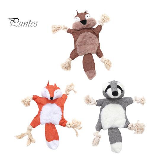 Игрушка для домашних животных, плюшевая лиса, енот, белка, игрушка для жевания, интерактивная игрушка для домашних животных, устойчивая к укусам, чистка зубов, игровая игрушка для кошек, собак