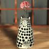 Dotted Cat Flower Vase Desktop Decoration Resin Cartoon Kitten Floral Plants Vase Indoor Real Dried Flower Holder Floral Arrangement Container