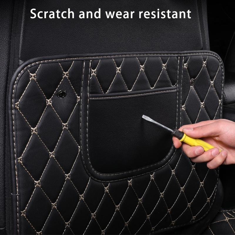 New PU Leather Car Anti-Kick Mats Auto Seat Back Protector Cover For Children Car Back Seat Anti-Dirty Pad Car Accessories