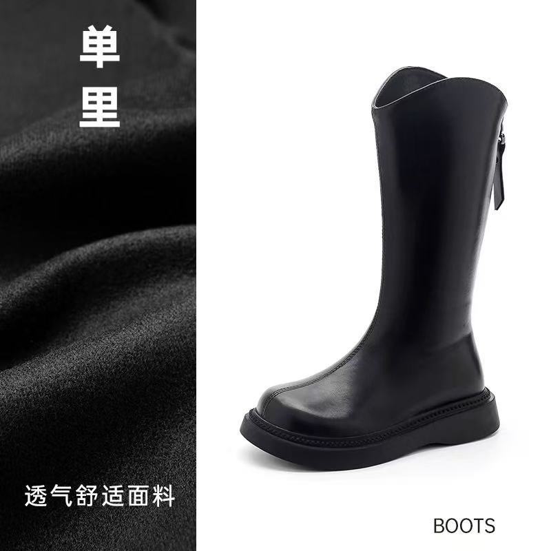 Детские сапоги для девочек, сапоги Martin, новые сапоги для малышек, модель «принцесса», высокие кожаные сапоги, подиумная модель.