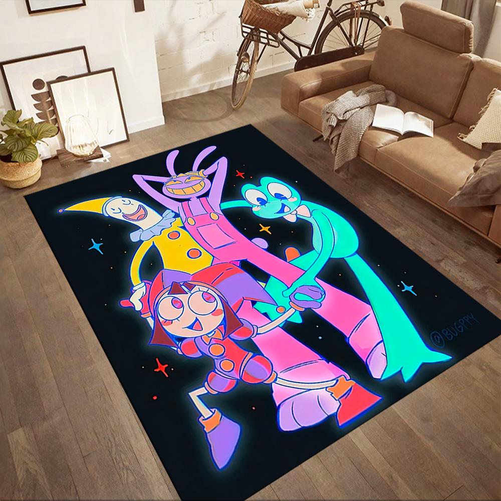 Love Digital Circus Square rugs are a great choice for living rooms, bedrooms, home décor, and as gifts.