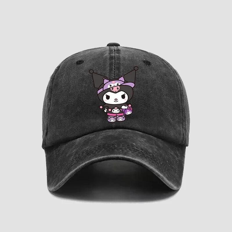 Kuromi Baseball Caps Adult Outdoor Hat Cute Anime Melody Cinnamoroll Sanrios Cap Cotton Cartoon Bonnet Girl Headgear Women Gift
