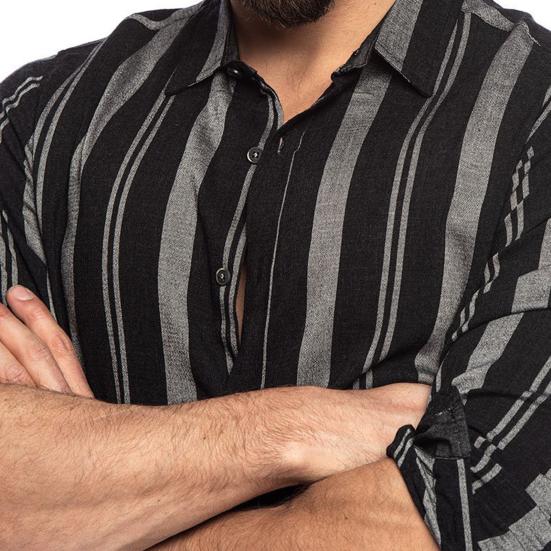 Мужская рубашка в полоску соответствующего цвета с отложным воротником, однобортный кардиган, приталенный тонкий, мягкий, дышащий, уличная одежда с длинными рукавами, мужской топ