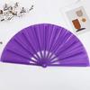 Yousheng 2Pcs Solid Color Folding Fan Kung Fu Stage Dance Performance Large Handheld Fan Portable Lightweight Summer Fan Decoration Accessories