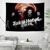 Tokio Hotel Рок-группа Билл Каулитц Сделай сам Настенный гобелен Подвесной Таро Хиппи Настенные ковры Общежитие Домашний декор