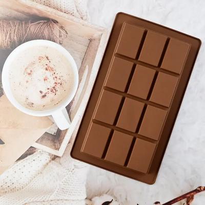 1 шт. 12-ячеечная силиконовая форма для шоколада в Дубае, прямоугольные заполненные шоколадные кирпичи, инструмент для самостоятельного изготовления, бытовая кухонная утварь для выпечки