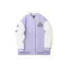 Lifestyle Series Printed Label Logo Buttoned Fleece Warm Baseball Jacket Women Jackets Purple 162248725-2