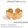 Stainless Steel Geometric Ring for Women Spiral Conch Open Adjustable Ring Personality Design for Banquet Vacation Jewelry Gifts