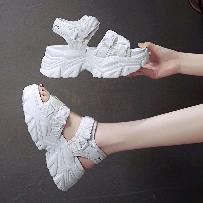 Fashion Aphixta Wedge Sandals Classic Hook Loop Platform Shoes For Woman 8cm High Heels Cool Summer Shoes Female Sandalias De Tacón