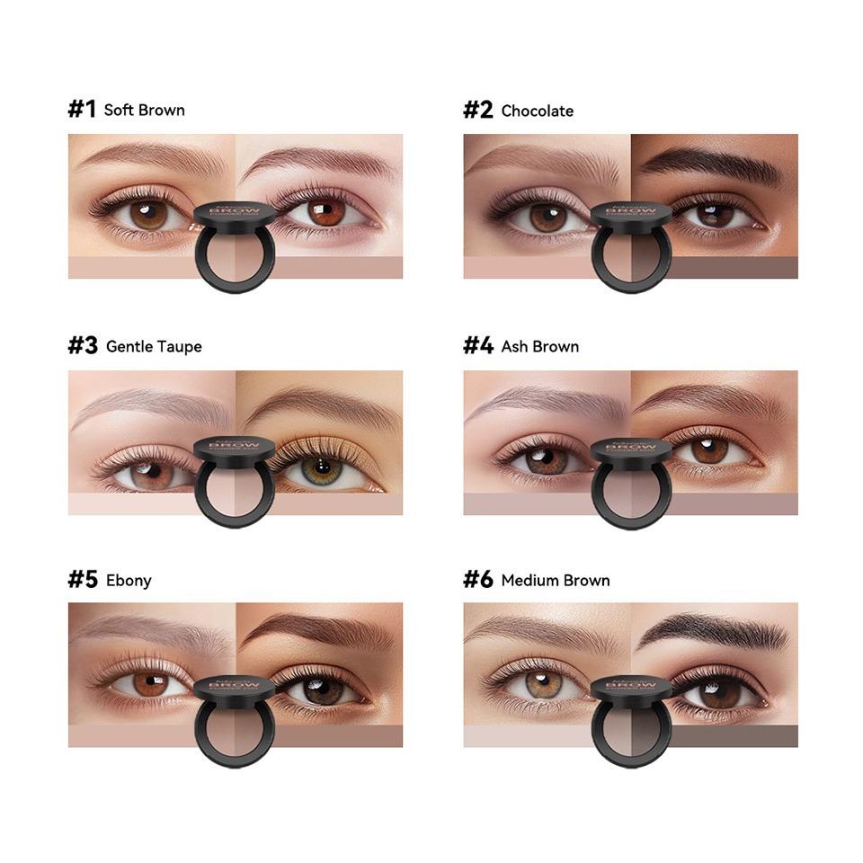 Lakerain Two Color Eyebrow Powder - Waterproof and Sweat Resistant Long-lasting Color, Fine Powder Lasting No Smudgy, Natural Eyebrow Shape,