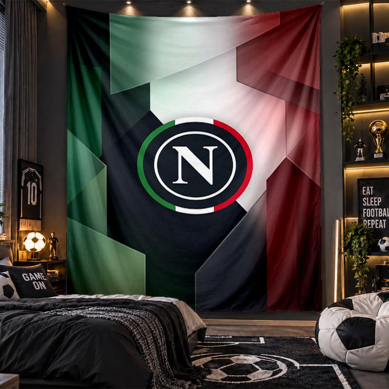Wall Hanging Tapestry Napoli FC Print Cloth for Living Room Bedroom Home Decor