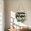 Rustic Farmhouse Wall Decor Signs, "Home Is Sweet Home","Welcome To Our Home"-Natural Wood Hanging Decoration with Black Letters