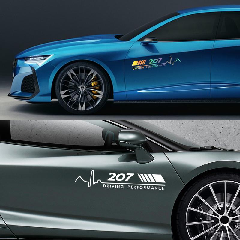 Боковые наклейки на двери автомобиля для Peugeot 206 207 208 307 308 407 107 301 306 406 408 508 607 2008 406 408 3008 4008 5008 Аксессуары