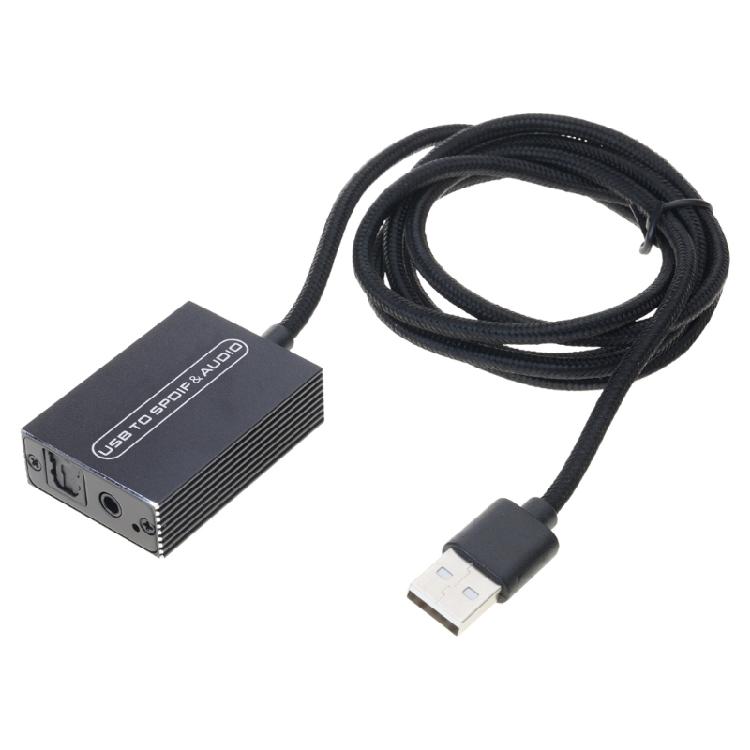 USB Аудио Адаптер для Телевизора Ноутбука к Оптическому Spdif и 3.5мм Аудио Подключению