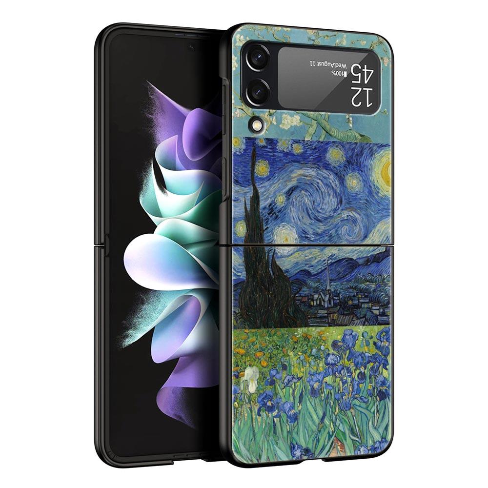 Чехол для Samsung Galaxy Z Flip 3 4 5 6 Складной Ван Гог Подсолнухи Звездная ночь Для Samsung Z Flip4 Flip5 ПК Жесткий чехол
