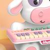 Электронная игрушка-пианино в виде коровы с 24 клавишами для малышей, мальчиков и девочек, обучающий мультфильм «Молочный скот»