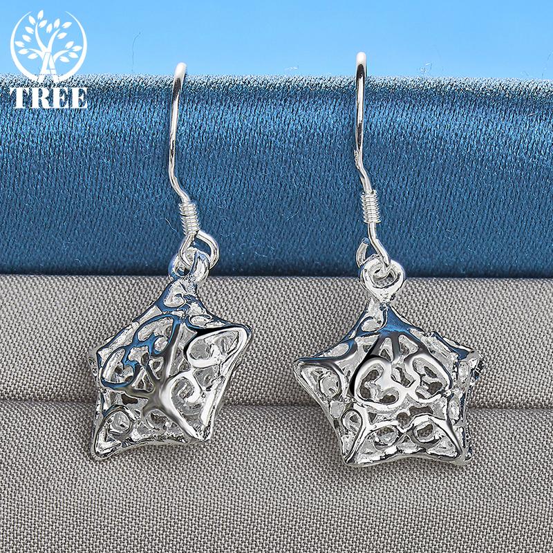 Ювелирные изделия из стерлингового серебра 925 пробы с полыми звездами