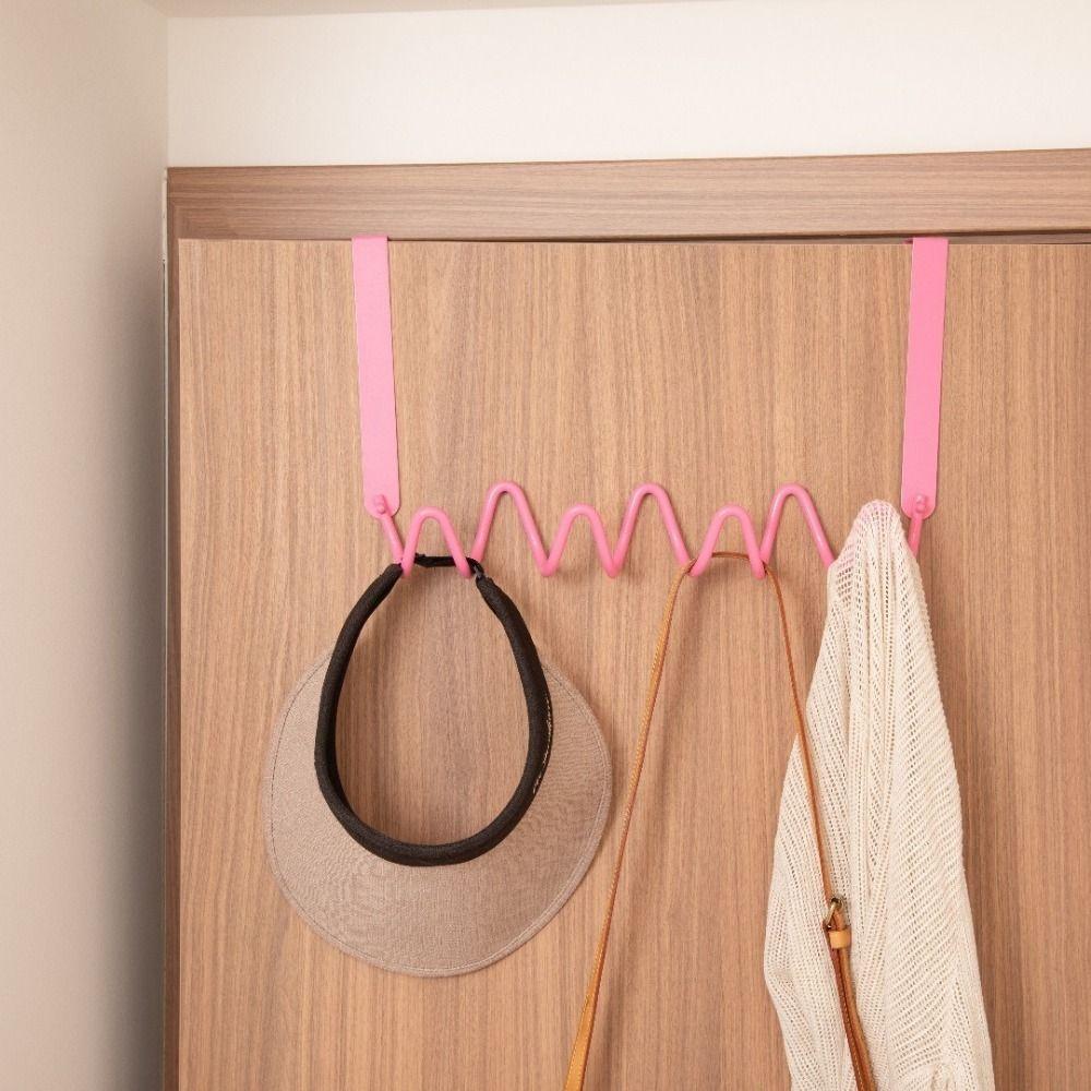 Colorful Wave Wall Hooks Moisture-proof Wall Mounted Door Back Clothes Hook Decorative Space Saving Key Hook Rack Entryway