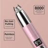 Rechargeable Eyebrow Hair Remover Digital Display Facial Hair Trimmer  For Women