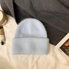 Solid Color Rabbit Fur Knitted Hat Women Winter Warm Wool Hat Warm Angora Fluffy Warm SKI Beanies Korea Ins Fashion Bonnet Caps