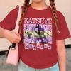 Katseye Print Girls Tshirt Toddler Top Summer Short Sleeve Tops Girl Group Katseye Graphic T Shirt Kids Casual Polyester T-shirt