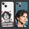 Чехол для телефона с Тимоти Шаламе Для iPhone 15,14,13,12,11,Pro,Max,Plus,Mini,X,XS,XR,8,7,6,S,Plus,SE Мягкий черный чехол