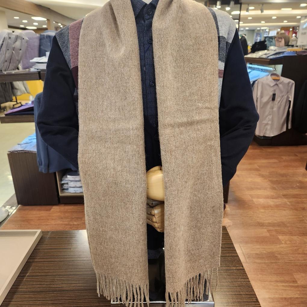 Bachi Wool 100% Solid Light Brown Beige Muffler VM1M4BR116 I1_Bupyeong Branch