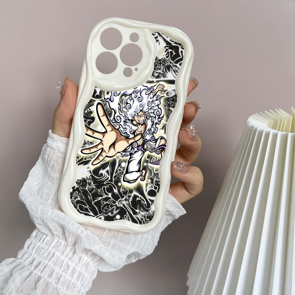 Ae92 One Piece Luffy Gear 5 Protective Phone Cases for Apple iPhone 16 15 14 13 Pro Max 11 12 Mini XR 7 8 6s Plus XS Max SE Wave TPU Back Cover