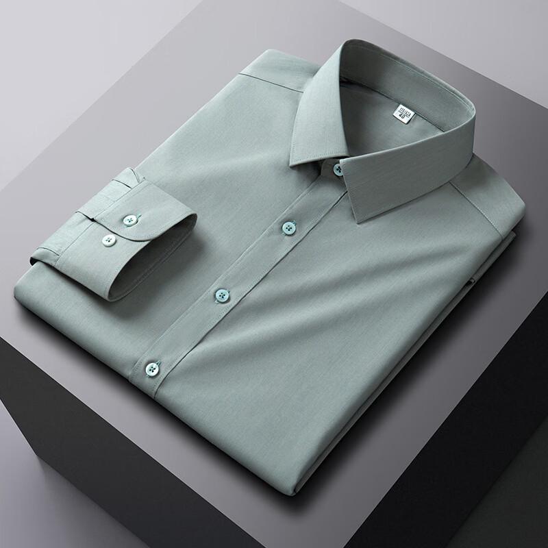 Мужская рубашка Xiao Fu 2026 Весна, с длинным рукавом, Business Casual, стрейч
