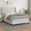 Maison Exclusive - Sommier à lattes de lit avec matelas Blanc 140x190cm Similicuir