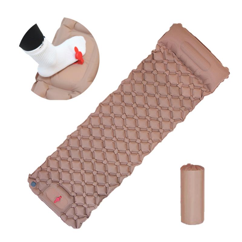 Новый одноногий надувной коврик для палатки, спальный коврик для кемпинга, супер легкий портативный спальный коврик, влагостойкий