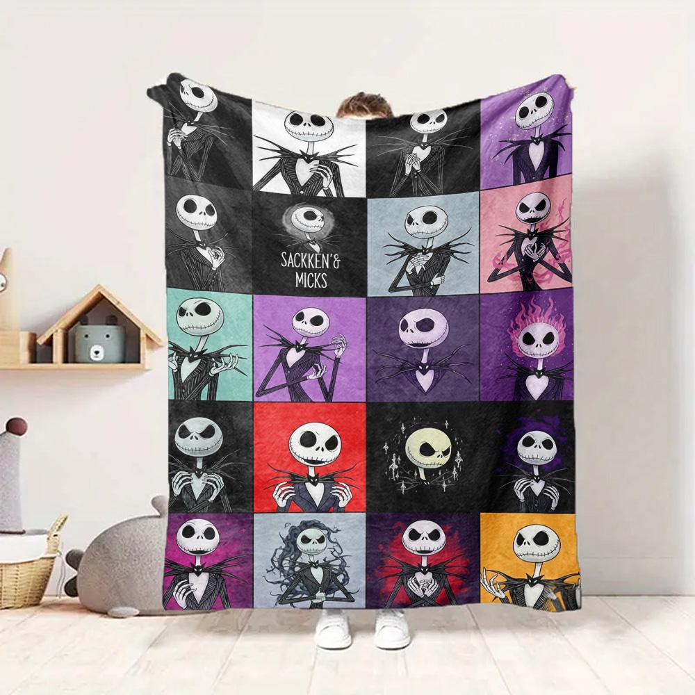 Nightmare Before Christmas Flannel Blanket Throw Blanket Soft Warm Sofa Bed Camping Home Decor Unique Christmas Gift C9211526
