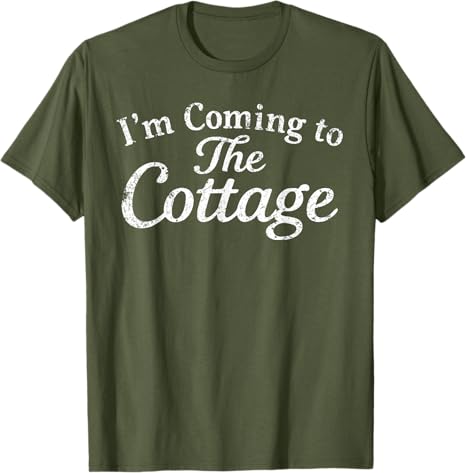 RoUnisexce Hockey Couple Unisex Women Im Coming To The Cottage TShirt Y2k Letters Printed Sayings Tee Novelty Gift Short Sleeve Tops
