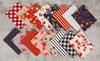 Soimoi Комплект из 16 штук Fat Quarter Bundle — цветочный с геометрическим принтом, 18 x 22 дюйма, лоскутное шитье «сделай сам» — предварительно нарезанная ткань из 100 хлопчатобумажной ткани для квилтинга, красная, синяя и