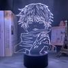 Аниме Магическая битва Фигурка Сатору Годжо Тоге Инумаки 3D Светодиодные лампы Ночники Игрушка Настольный Декор День рождения Манга Подарки на день рождения