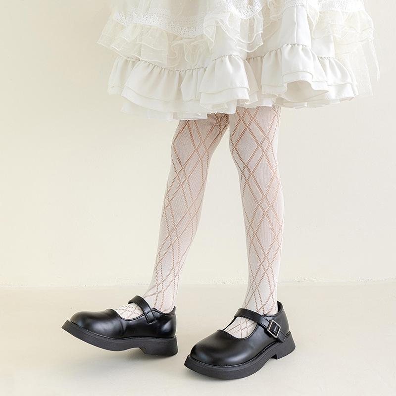Тонкие Дышащие Колготки для Маленьких Девочек Детские Танцевальные Колготки Носки Детские Колготки для Школьной Формы Принцесса Лолита Кружевные Брюки Колготки