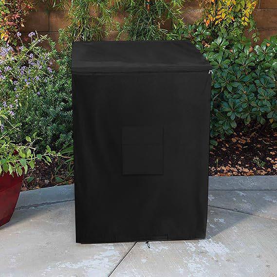 Heavy Duty 210D Waterproof Outdoor Freezer Cover, 7.0 Cubic with Top Zipper
