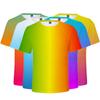 Neon T-Shirt Men/Women Summer Green T Shirt Boy/Girl Solid Colour Tops Rainbow Streetwear Tee Colourful 3D Printed Kids 210716