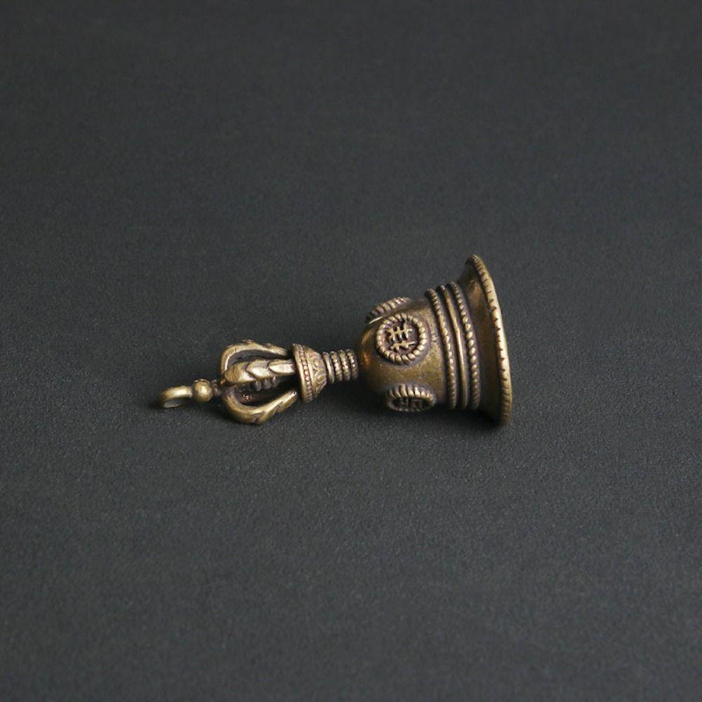 Антикварный латунный колокольчик в виде колокольчика ветра Мини медный колокольчик фэншуй латунный подвесной колокольчик для домашнего декора